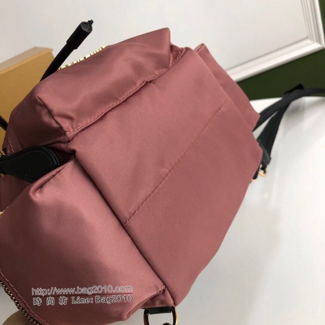 Burberry專櫃新款包包 8773 巴寶莉女士雙肩包 經典尼龍面料配小牛皮多用小背包  db1098
